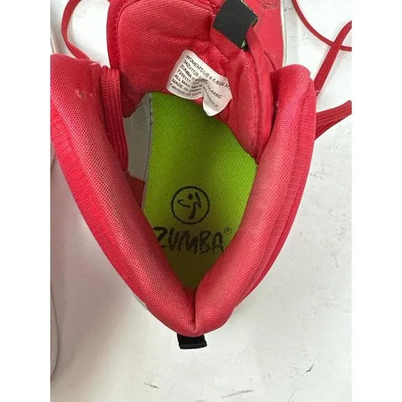 Zumba Street Classic pink High-Top with White Bottom Size 6.5 Shoes