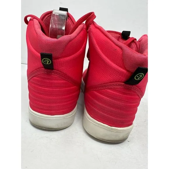 Zumba Street Classic pink High-Top with White Bottom Size 6.5 Shoes
