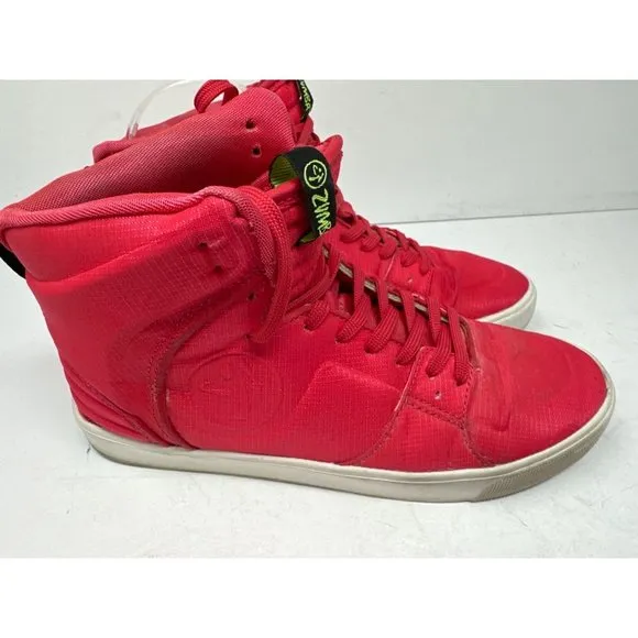 Zumba Street Classic pink High-Top with White Bottom Size 6.5 Shoes